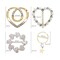 Scarf Tie Buckle Rings for Women,12PCS Metal Party T Shirt Pearls Rhinestone Clips,Clothes Corner Knotted Button for Women Girls Decorative Accessories TXZWJZ